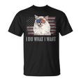 ラグドールキャット I Do What I Want Retro Usa おもしろ猫 Tシャツ
