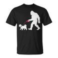 レトロ ビッグフット ウォーキング マルチーズ 犬 面白い サスカッチ 長袖tシャツ Tシャツ