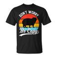 レトロ 面白い カピバラ Don't Worry Be Capy Tシャツ