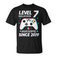 レベル 7 アンロック ビデオゲーム 7歳の誕生日 7歳の男の子 Tシャツ
