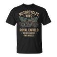 ロイヤルエンフィールドwdReクラシックモーターサイクルww2 長袖tシャツ Tシャツ