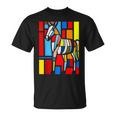 ロバ カラフル 動物 グラフィック アートワーク ロバ Tシャツ