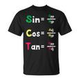 数学教師 三角法oh Cah Toa ジオメトリパロディ Tシャツ