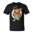 日本のトラ ラッキーだるま人形 日本の伝統 Tシャツ