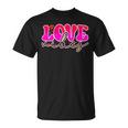 明るいピンク Loveibes ハート ネオンエナジー 長袖tシャツ Tシャツ