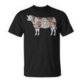 牛肉の部位 面白いtシャツ 焼肉 Bbq 牛 グルメ メンズ おもしろ 面白い 服 オリジナル グッズ ネタ イラスト Tシャツ