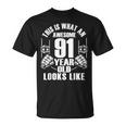 男性、女性、91歳の誕生日への91歳の誕生日プレゼント Tシャツ