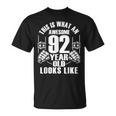 男性、女性、92歳の誕生日への92歳の誕生日プレゼント Tシャツ