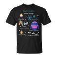 私のお気に入りの冬のものは、居心地の良い帽子、雪の結晶、ホットコーヒーです。 長袖tシャツ Tシャツ
