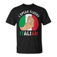 私は流暢なイタリア語を話します、イタリアの手のジェスチャー、私はイタリアが大好きです Tシャツ