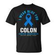 結腸直腸癌 I Wear Blue For Colon Cancer Awareness Tシャツ