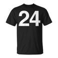 背番号24 番号付きシャツ番号 Tシャツ