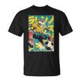 面白い 漫画 アニメ 日本美術 カワウソ サッカー 選手 キッズ 男性 長袖tシャツ Tシャツ