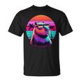 面白いカピバラ ヴィンテージ げっ歯類 レトロ ヴェイパーウェーブ 美的ゴス Tシャツ