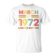 1972年3月日 誕生日 限定版 54歳 54歳 Tシャツ