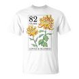 82 Years Loved And Blessed 花柄 フラワースタンプ 82歳の誕生日 Tシャツ
