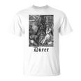 Albrecht Dürer Durer クリスチャンアート メランコリア ホワイト 長袖tシャツ Tシャツ