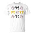 Baseballs Black & Yellow Bows Ball Mom School Pride T-Shirt