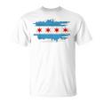 De La Bandera De Chicago Mapas De Chicago De Chicago Camiseta unisex