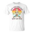 Eff Youee Kay Why Oh You レトロ サンセット タトゥーガール ヨガ Tシャツ