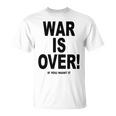 Exclusive War Is Over ご希望の場合限定ブラックプリント 長袖tシャツ Tシャツ