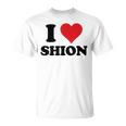 I Hearthion ファーストネーム I Love パーソナライズ Tシャツ