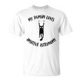 My Human Loves Amateur Astronomy Cat Parent Hobby Lover Tank Top T-Shirt