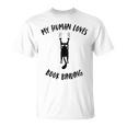 My Human Loves Book Binding Cat Parent Hobby Lover Tank Top T-Shirt