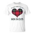 I'm Only Here For The In Kilts タータンチェック ハート Tシャツ