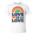 Lgbtq Love Is Love Gay Pride Lgbt Ally Rainbow Flagintage Tシャツ