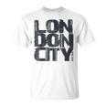 I Love London、クールでレトロなロンドンのファッショングラフィックデザイン。 Tシャツ