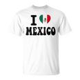 I Love Mexico ハートフラッグ レトロ 旅行 お土産 Tシャツ