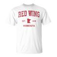 Red Wing ミネソタ Mn ビンテージ スポーツデザイン レッドプリント Tシャツ