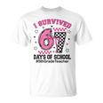 I Survived 67 Days Leopard Checkered 6 7 5th Grade Teacher T-Shirt
