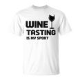 Wine Tasting Is Myport 面白いワインの名言 Tシャツ