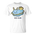 ウミウシ 海牛ealug イラスト ゆるい 簡単 おもしろ かわいい 動物 人気 海洋生物 Tシャツ
