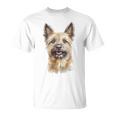 ケアンテリア 犬 グラフィック ペット アートワーク ケアンテリア Tシャツ