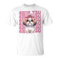 コケット 弓 シーズー 女の子 犬 ママ 母の日 ピンク Tシャツ