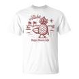 サーフィン パイナップル レトロ ビーチ ヤシの木 トロピカル 美学 Tシャツ