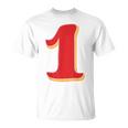 タイポグラフィ 第1番 数字 1 Tシャツ