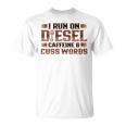 ディーゼルカフェインで走るトラック運転手 長袖tシャツ Tシャツ