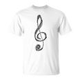 ト音記号 音楽記号 描画スケッチ Tシャツ