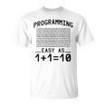 バイナリコーディングプログラミング 1110 バイナリコード Tシャツ