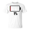 バッテリー1シャツ残り1バッテリーデッドシャツのバッテリー残量が少なくなりました。 Tシャツ