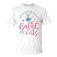 バレエダンサー ダンスガール バレリーナ 猫 気が散りやすい Tシャツ