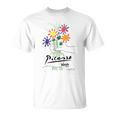 パブロ・ピカソ 平和の花 作品 描画 Papl2192 Tシャツ