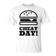 ファニージム チートデー ハンバーガー キャブ フード Tシャツ