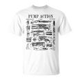 ポンプアクション ショットガン ヴィンテージ ライフル 銃 特許プリント Tシャツ