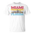 マイアミ フロリダ州 都市景観 お土産 モダン マイアミスカイライン Tシャツ