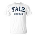 ミシガン州イェールミシガン州ヴィンテージアスレチックスポーツデザイン Tシャツ
